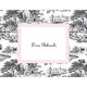 Black Toile & Pink Check Folded Note Cards Image 3 of 4